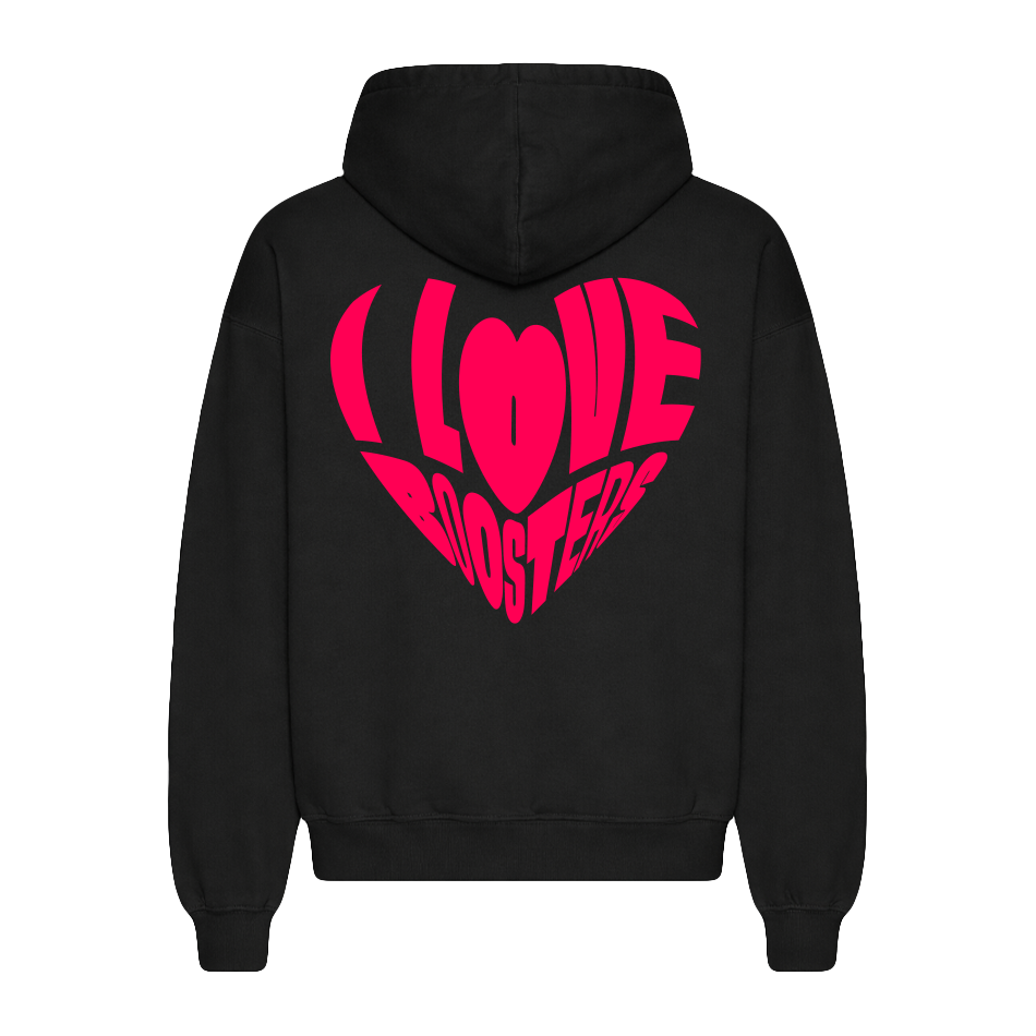 I LOVE BOOSTERS Heart Hoodie