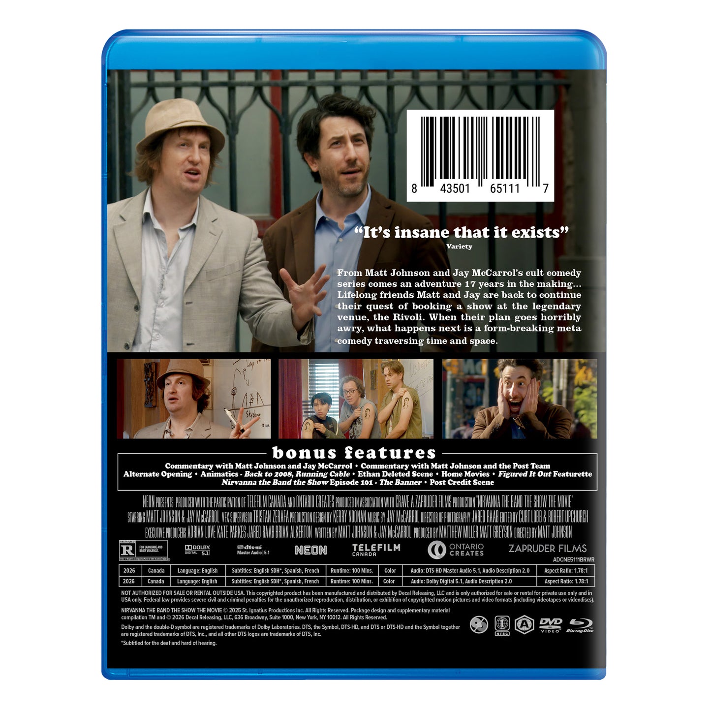 Nirvanna The Band The Show The Movie DVD/Blu-ray Combo