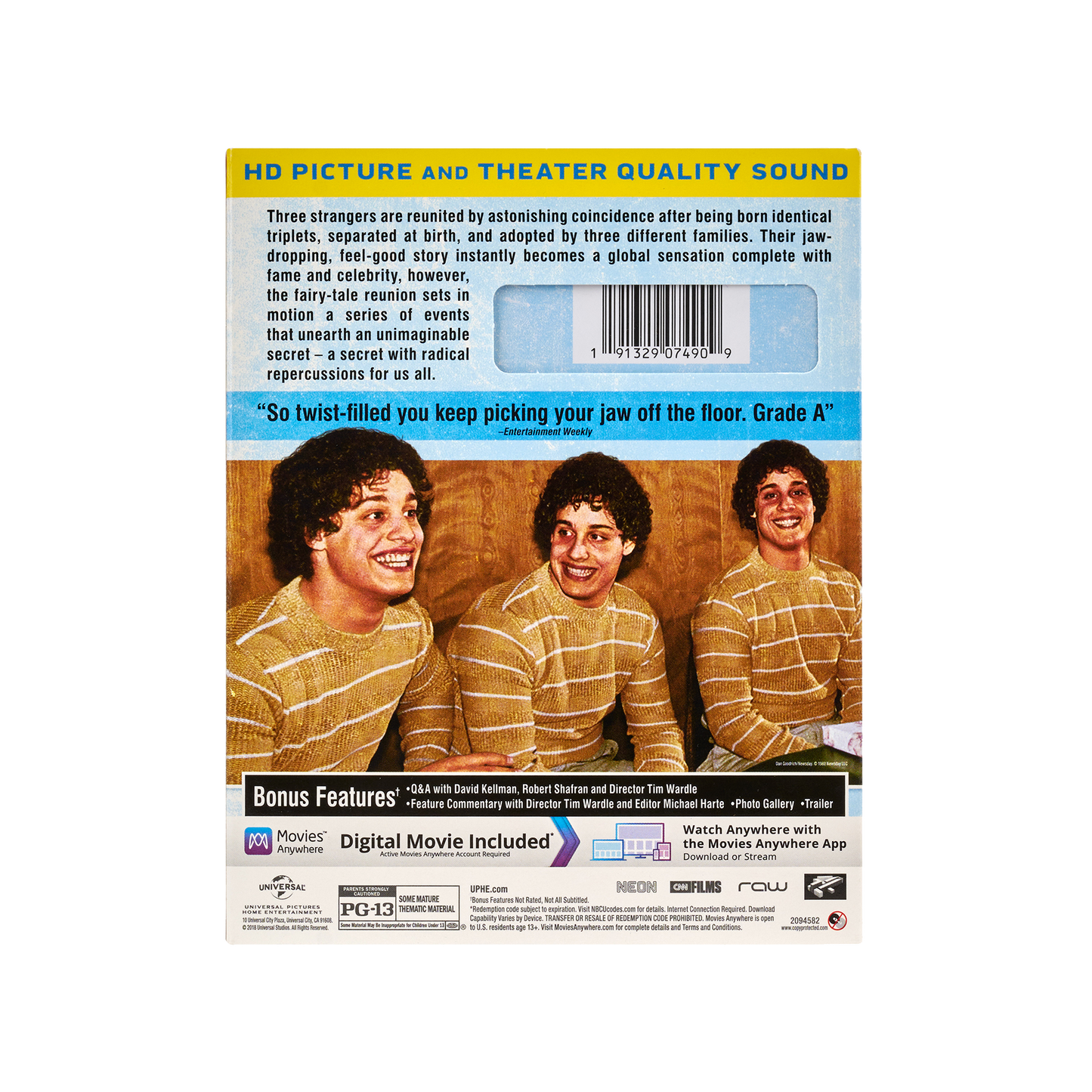 THREE IDENTICAL STRANGERS Blu-ray