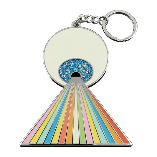 I LOVE BOOSTERS Rainbow Eye Keychain / Bag Charm